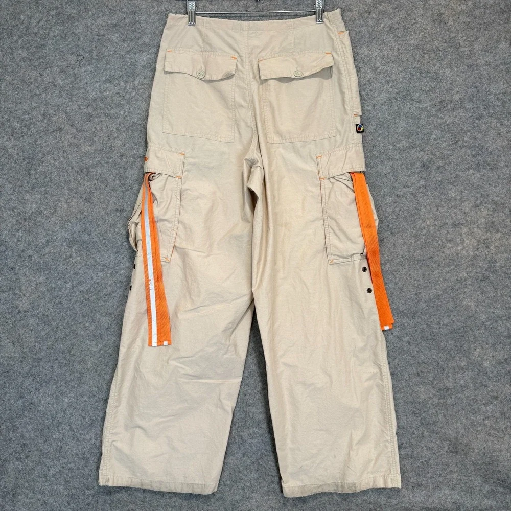 Vintage Caffeine Nylon Blend Cargo Pants Adult XS (29x30) Rave Skater Techno 90s